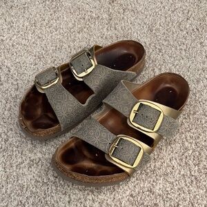 Birkenstock Sz 40 Repair Project Big Buckle Arizona Sandal Shoes Women's